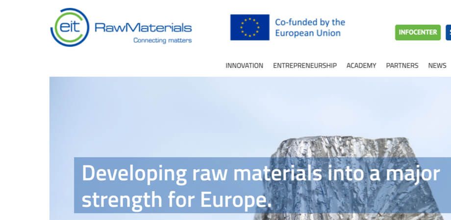 Screenshot of the EIT homepage