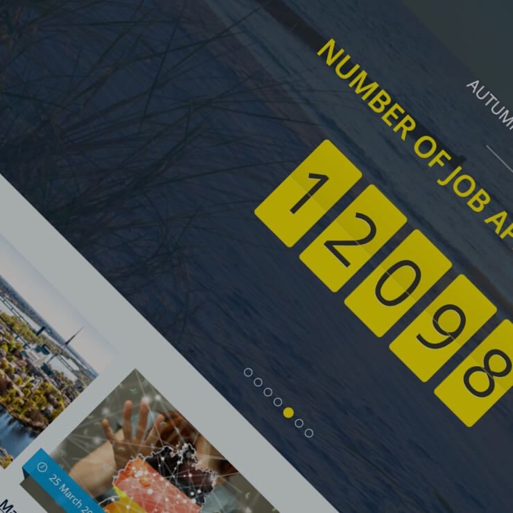Screenshot of the EJD homepage