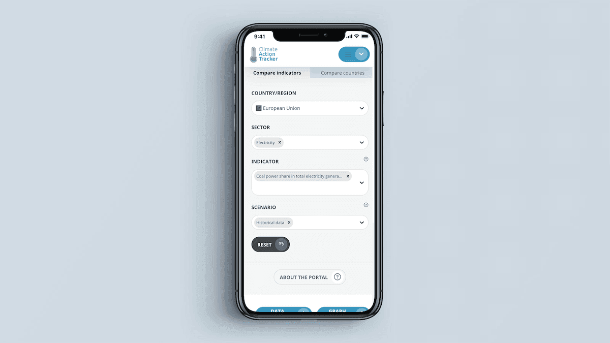 Screenshot of the CAT - Decrb Portal homepage on a mobile phone
