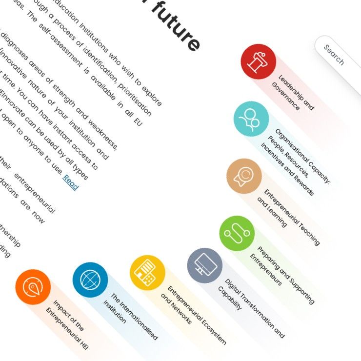 Screenshot of the HEInnovate website
