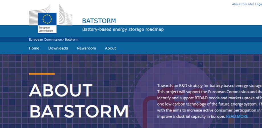 Screenshot of the Batstorm homepage