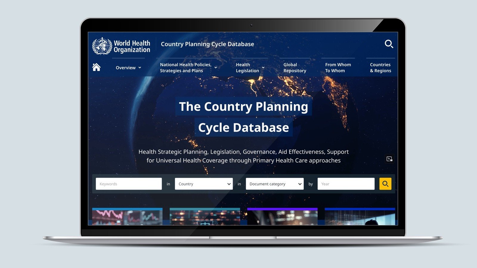 Screenshot of the CPCD homepage on a laptop