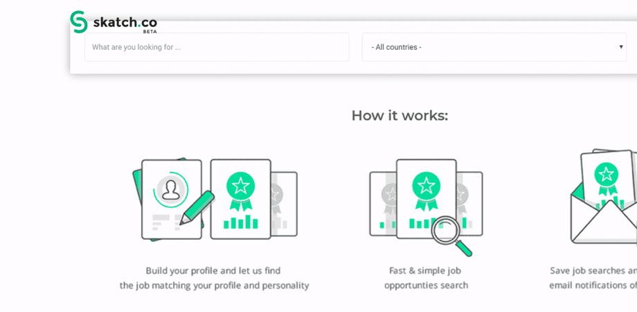 Screenshot of the Skatch.co homepage