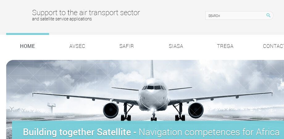 Screenshot of the Aviation Africa-EU homepage