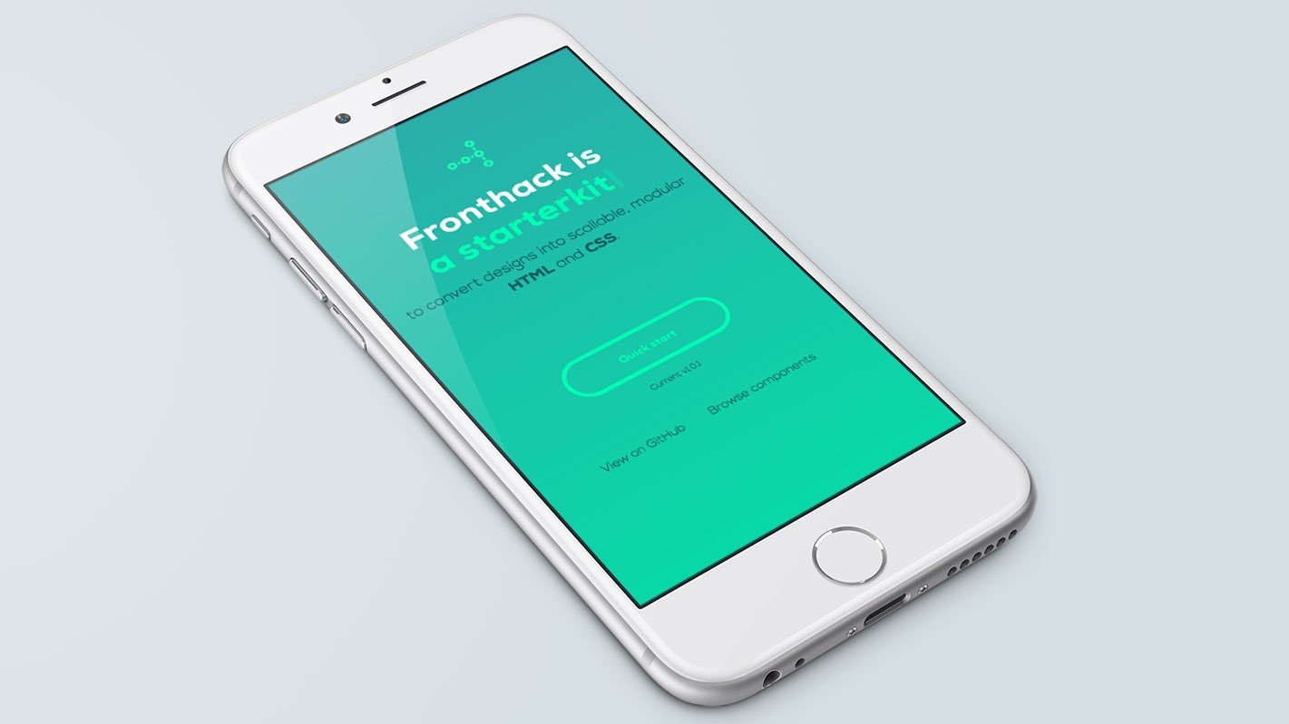Screenshot of the Fronthack homepage on a laptop