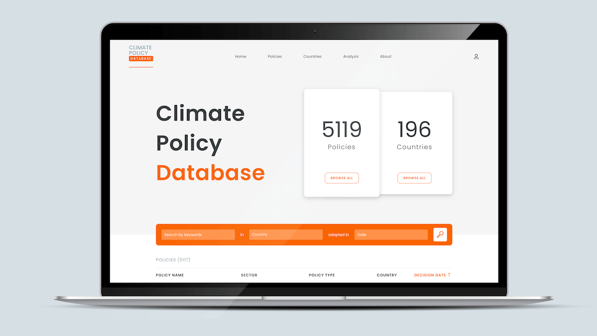 Climate Policy Database | Responsive Web Design
